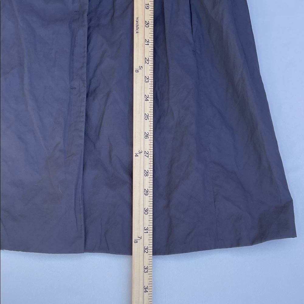 Ann Taylor LOFT‎ Trench Coat size 4, slate grey, cinched waist tie - Picture 14 of 14